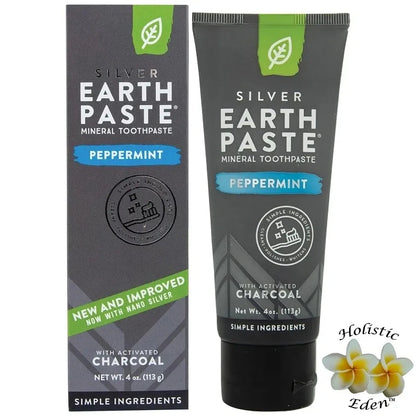 Redmond Earthpaste Toothpaste with Silver Peppermint & Charcoal 113g