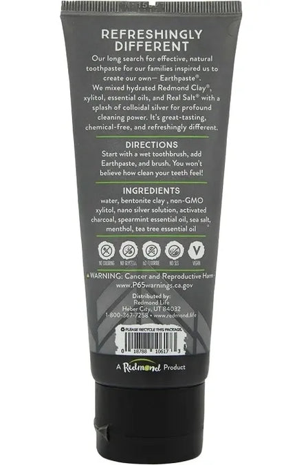 Redmond Earthpaste Toothpaste with Silver Spearmint & Charcoal 113g