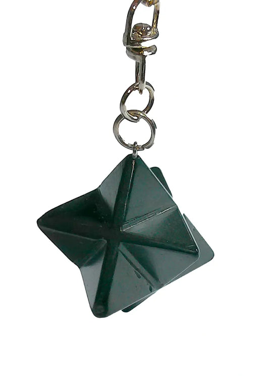 SHUNGITE MERKABA KEYRING RUSSIAN KARELIA SHUNGITE STONE EMF Radiation Protection