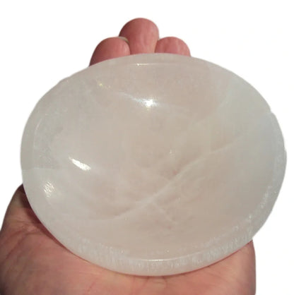 Selenite Bowl High Quality Round Moroccan Crystal Charging Bowl 100mm