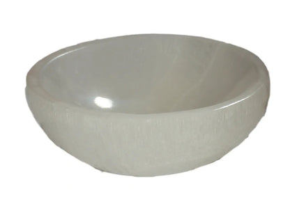 Selenite Bowl High Quality Round Moroccan Crystal Charging Bowl 100mm