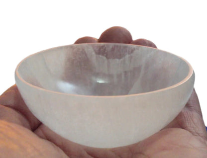 Selenite Bowl High Quality Round Moroccan Crystal Charging Bowl, Dish 60-65 mm