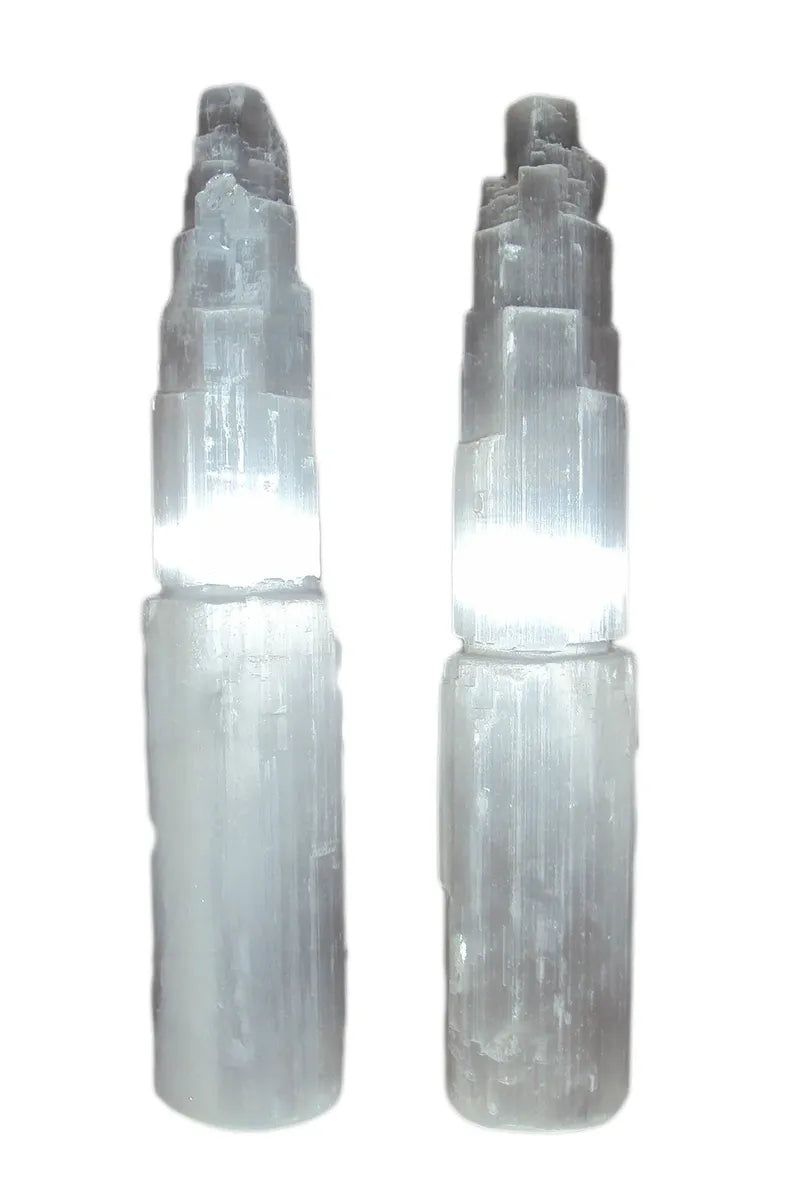 Selenite Tower X-Large "10 inch (25cm)" Morocco High Grade Crystal Generator