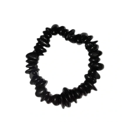 Shungite Crystal Bracelet Large Chunky Tumbled Chip Stones, Chunky Nuggets