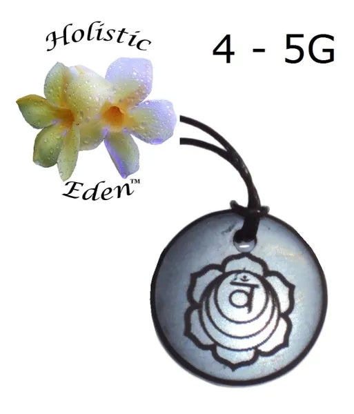 Shungite Flower Pendant Necklace EMF Protection Sacral Charkra Healing Stone