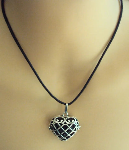 Shungite Latice Heart Pendant Necklace EMF Protection Natural Elite Stone