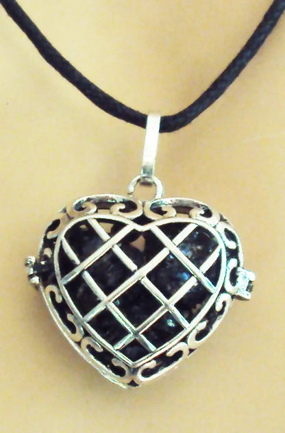 Shungite Latice Heart Pendant Necklace EMF Protection Natural Elite Stone