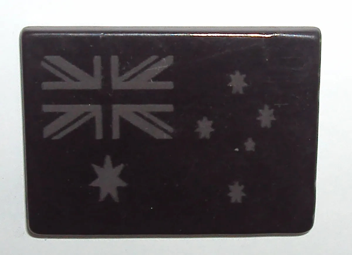 Shungite Phone Plate, Aussie Flag Mobile Phone EMF Protection Plate 30mm x 40mm Polished