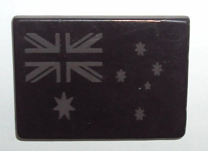 Shungite Phone Plate, Aussie Flag Mobile Phone EMF Protection Plate 30mm x 40mm Polished