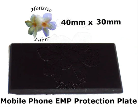 Shungite Phone Plate, Mobile Phone EMF Protection Plate 30mm x 40mm Polished