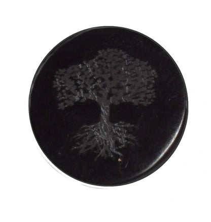 Shungite Phone Plate, Tree of Life Mobile Phone EMF Protection Plate Disk 30mm