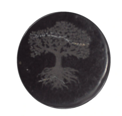 Shungite Phone Plate, Tree of Life Mobile Phone EMF Protection Plate Disk 30mm