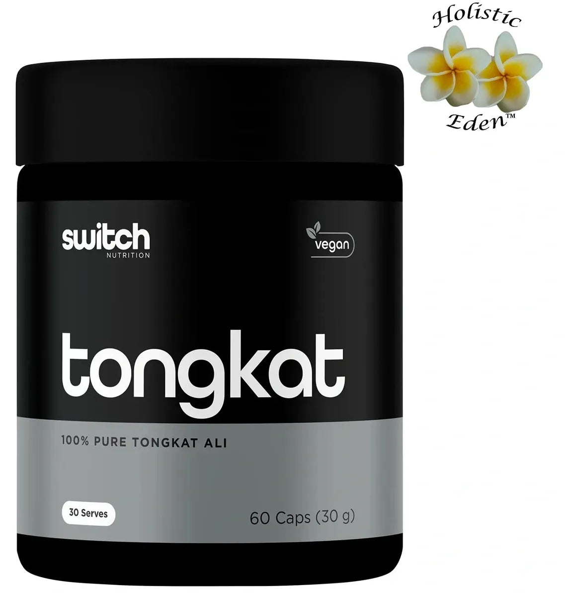 Switch Tongkat Ali or LongJack Nutritional Supplement, 30 Caps