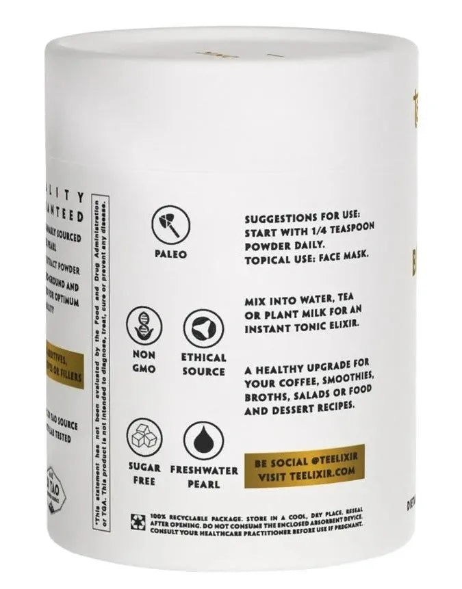 Teelixir Pearl Powder Supplement Ayurvedic Collagen Anti Aging Hair Beauty Tonic