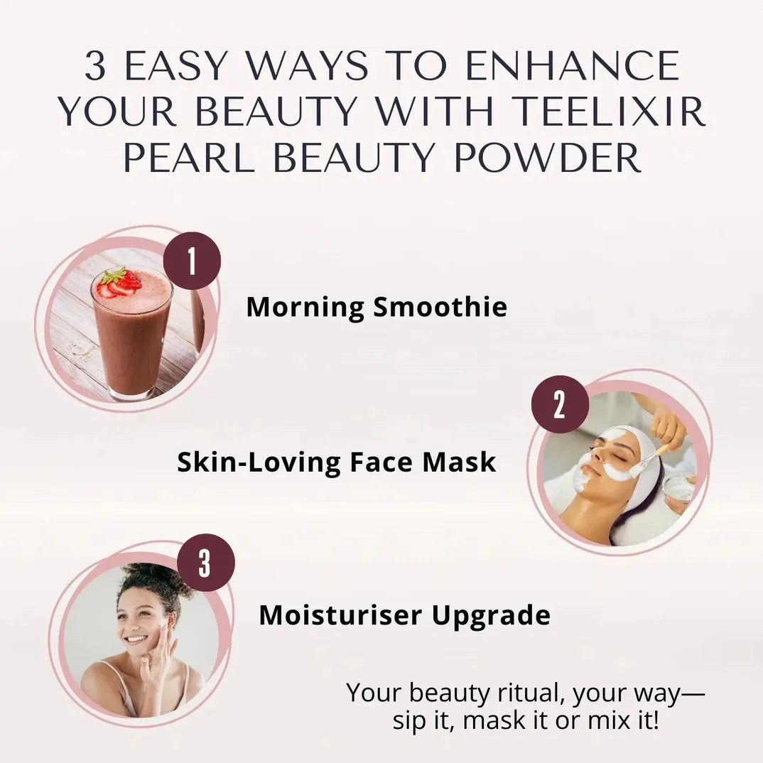 Teelixir Pearl Powder Supplement Ayurvedic Collagen Anti Aging Hair Beauty Tonic