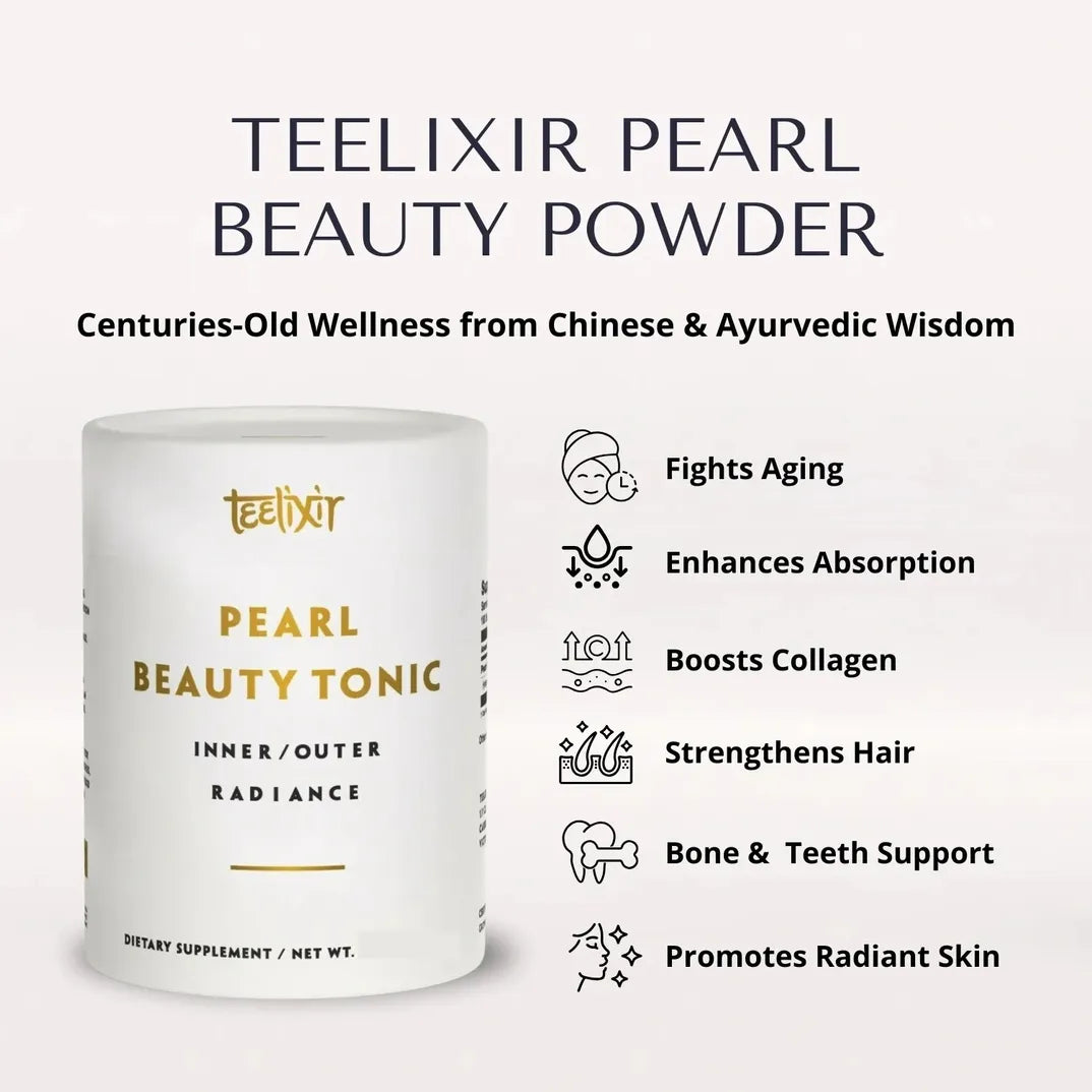 Teelixir Pearl Powder Supplement Ayurvedic Collagen Anti Aging Hair Beauty Tonic