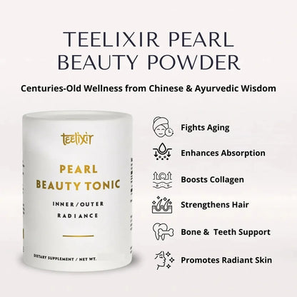 Teelixir Pearl Powder Supplement Ayurvedic Collagen Anti Aging Hair Beauty Tonic