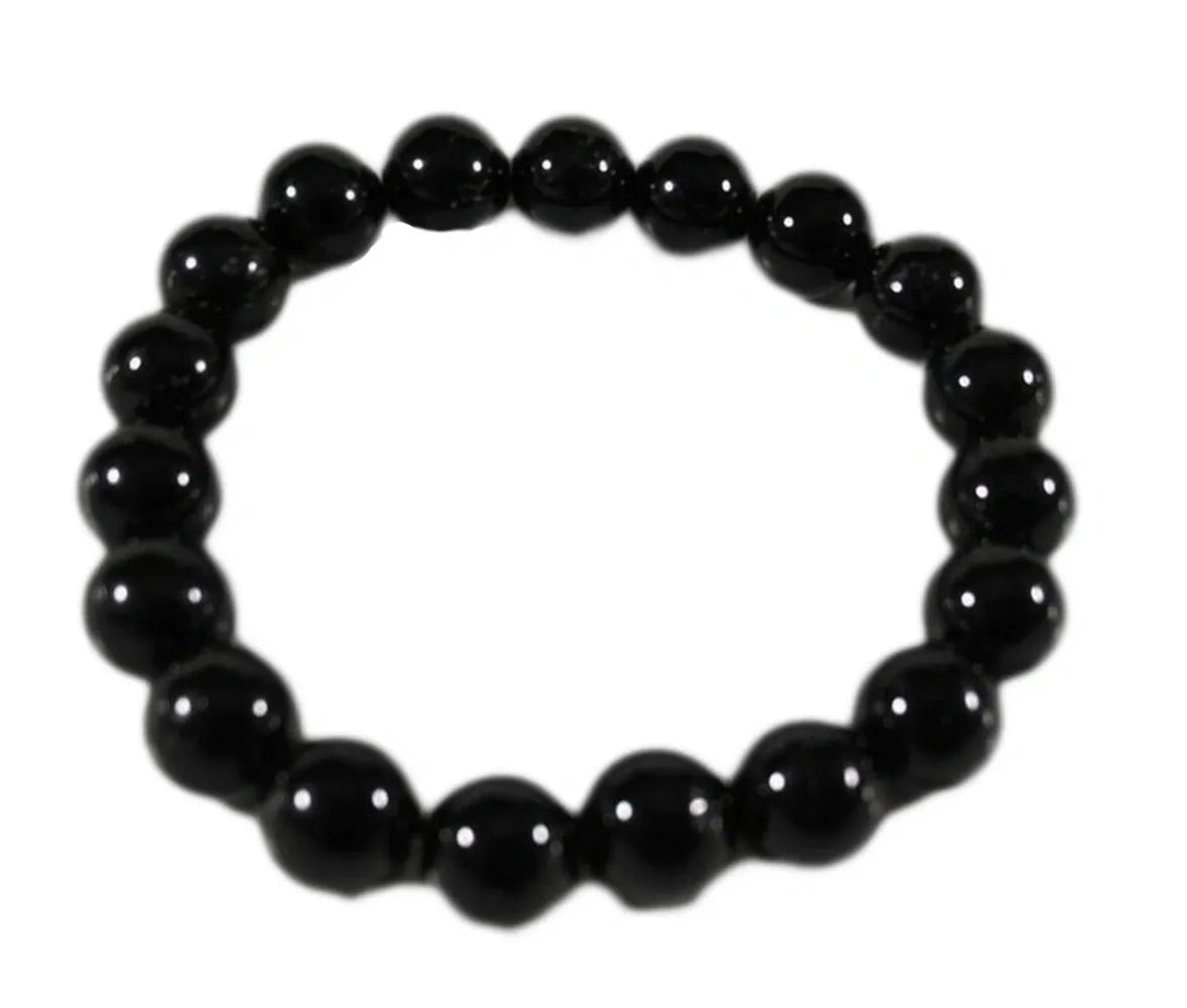 Tourmaline Bracelet 10mm Beads Black Tourmaline Bracelet EMF PROTECTION Crystal