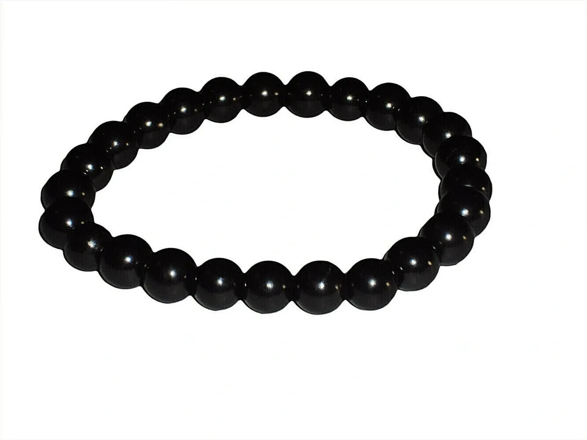 Tourmaline Bracelet 8mm Beads Black Tourmaline Bracelet EMF PROTECTION Crystal