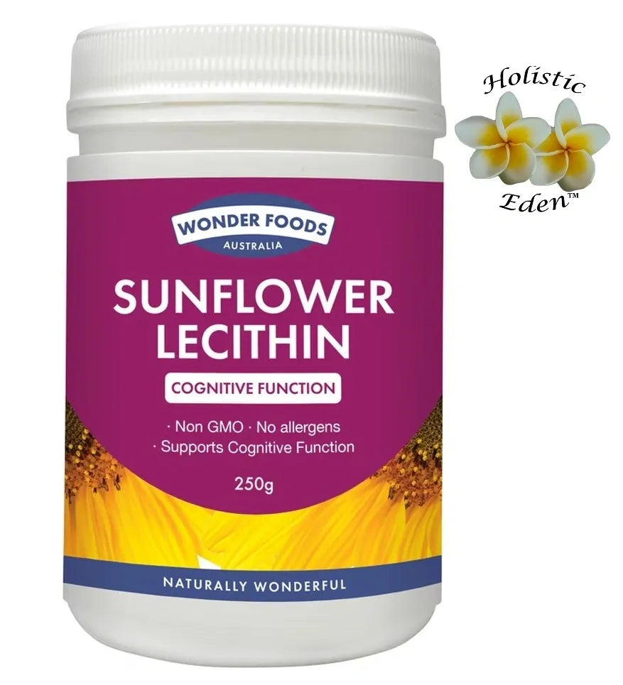 Wonder Foods Sunflower Lecithin Powder 250g Cognitive Function GMO FREE, VEGAN