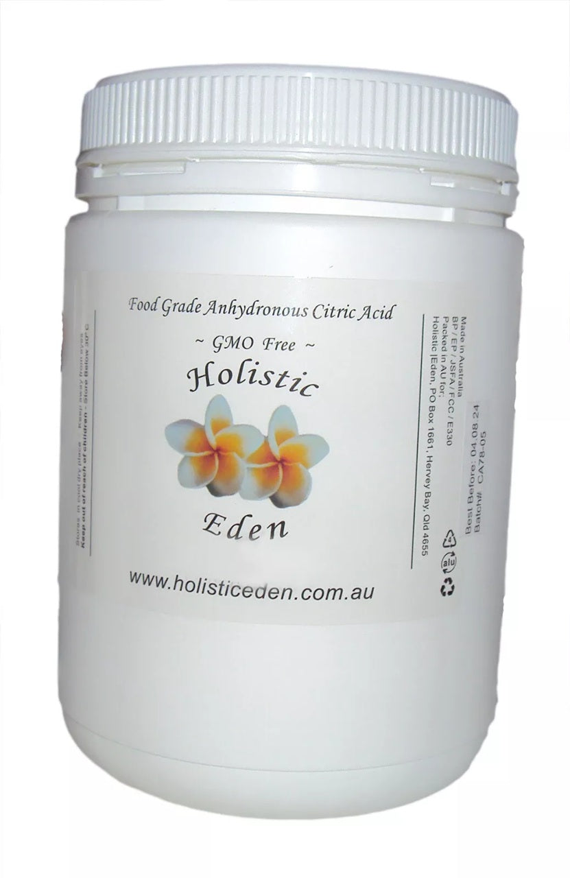 CITRIC ACID 100% PURE Premium Food Grade, Anhydrous, GMO Free, Australian Made